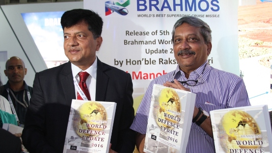 Defence Minister releases "Brahmand World Defence Update 2016"